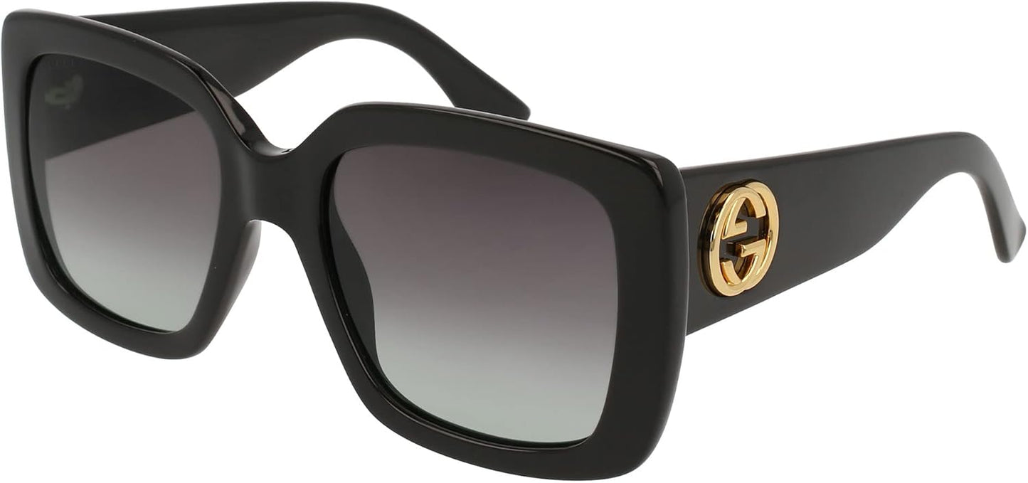 Gucci Square Sunglasses GG0141SN 001 Black/Gold 53mm 0141