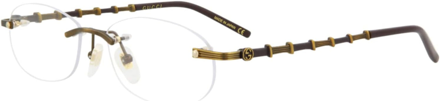 Gucci Round/Oval Optical Frames Gold Gold Transparent Luxury Eyewear Made In Japan Metal Frame Designer Fashion for Everyday Luxury