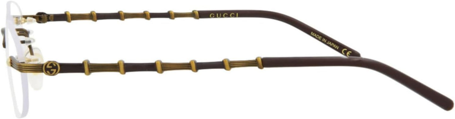 Gucci Round/Oval Optical Frames Gold Gold Transparent Luxury Eyewear Made In Japan Metal Frame Designer Fashion for Everyday Luxury