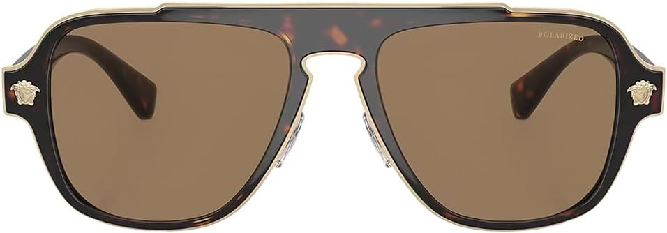Versace Man Sunglasses Black Frame, Dark Grey Lenses, 56MM
