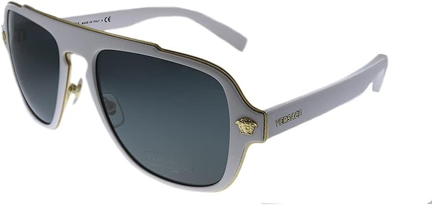 Versace Man Sunglasses Black Frame, Dark Grey Lenses, 56MM