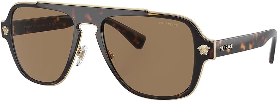 Versace Man Sunglasses Black Frame, Dark Grey Lenses, 56MM