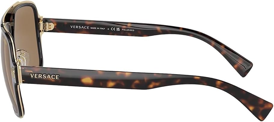 Versace Man Sunglasses Black Frame, Dark Grey Lenses, 56MM