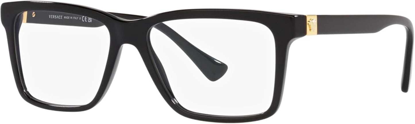 Versace VE 3328 GB1 Black Plastic Rectangle Eyeglasses 56mm