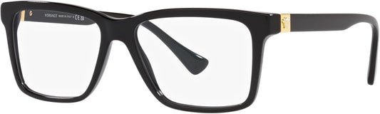 Versace VE 3328 GB1 Black Plastic Rectangle Eyeglasses 56mm