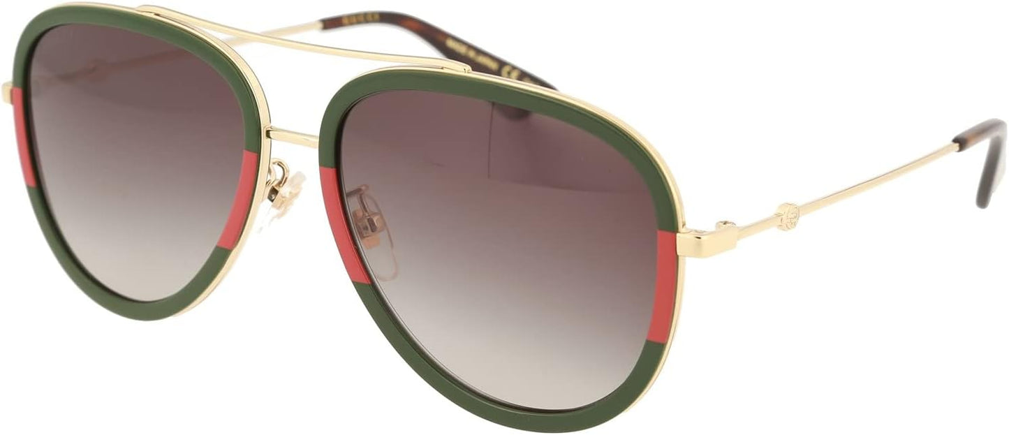 Gucci Pilot Urban Web Block Aviator Sunglasses