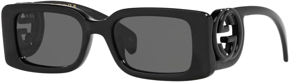 Gucci Women's Chaise Lounge Narrow Rectangular Sunglasses