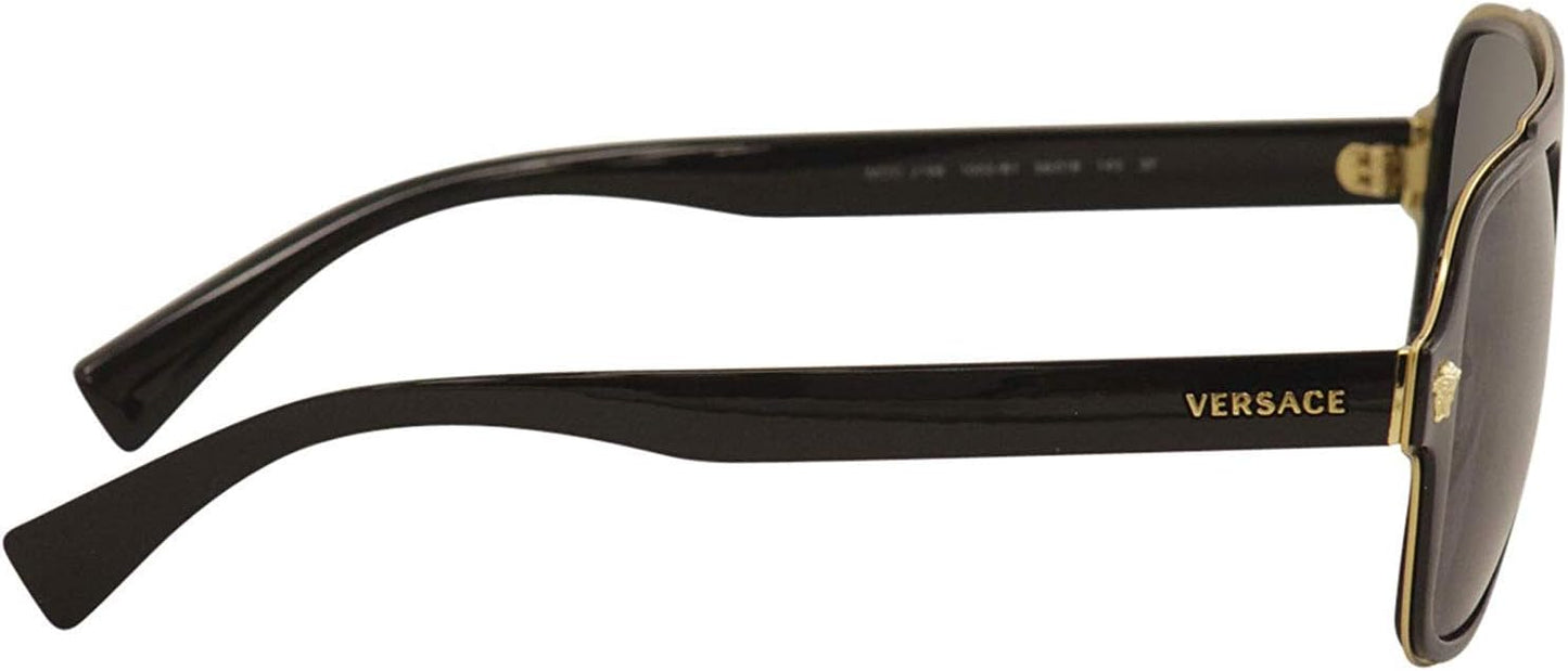 Versace Man Sunglasses Black Frame, Dark Grey Lenses, 56MM