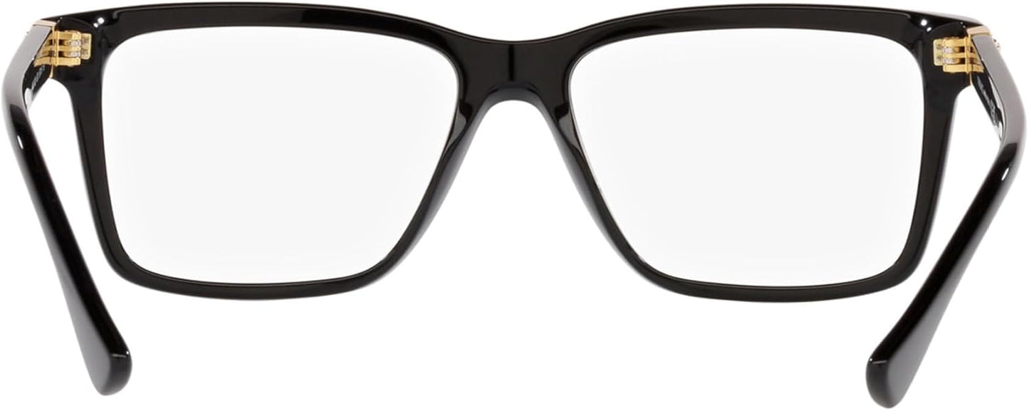Versace VE 3328 GB1 Black Plastic Rectangle Eyeglasses 56mm