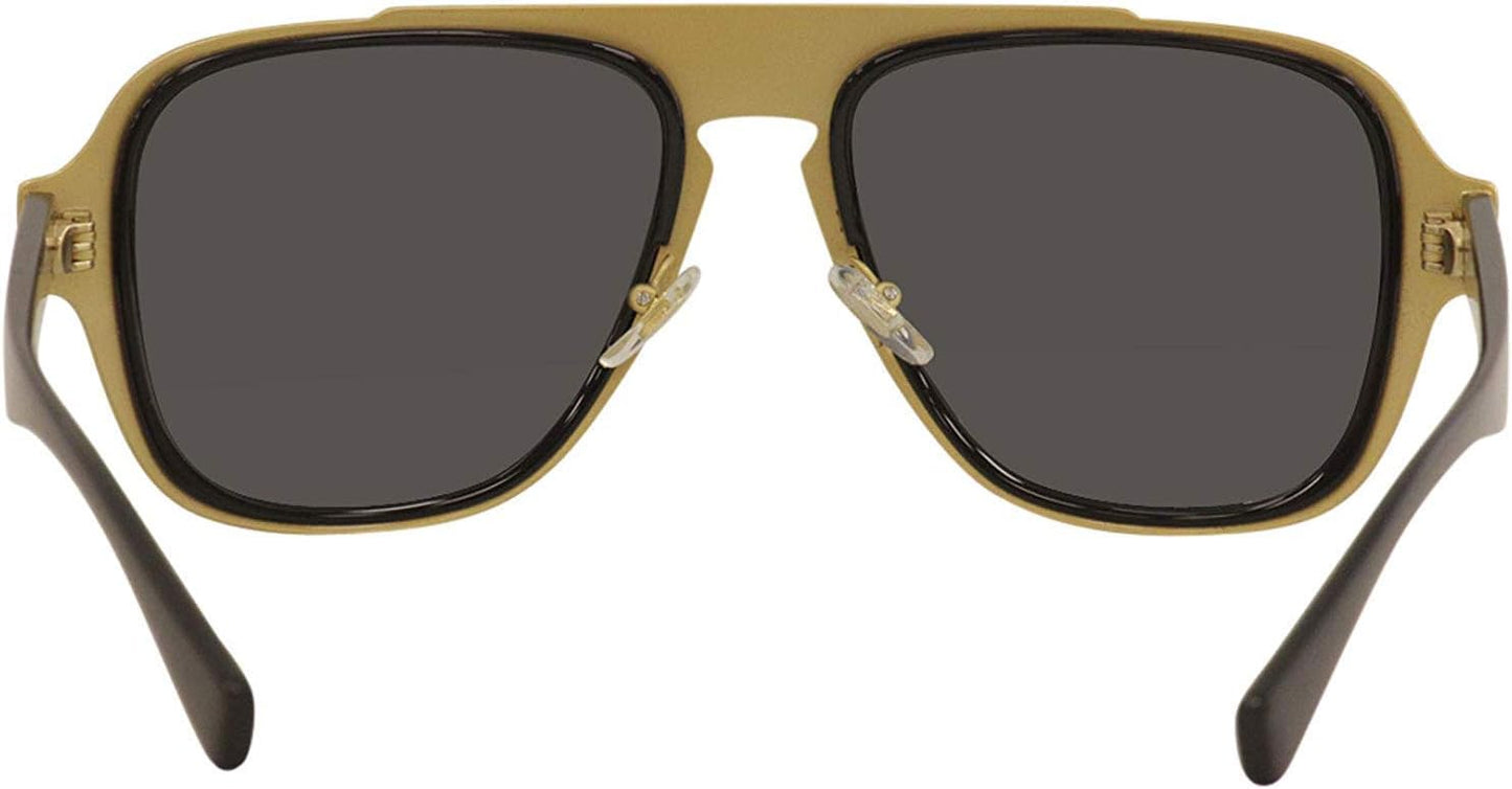 Versace Man Sunglasses Black Frame, Dark Grey Lenses, 56MM