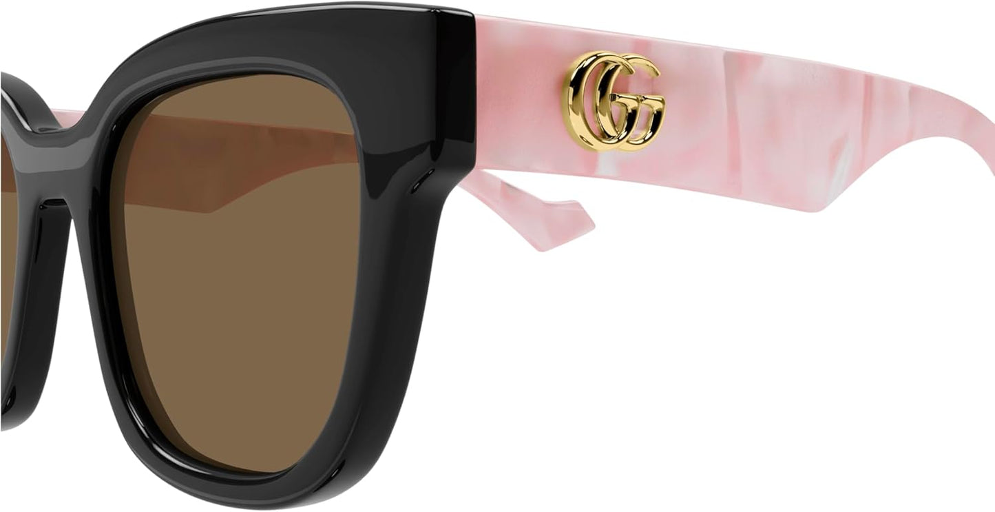 Gucci Women's Oversized Square Sunglasses, Black-Pink-Brown, One Size