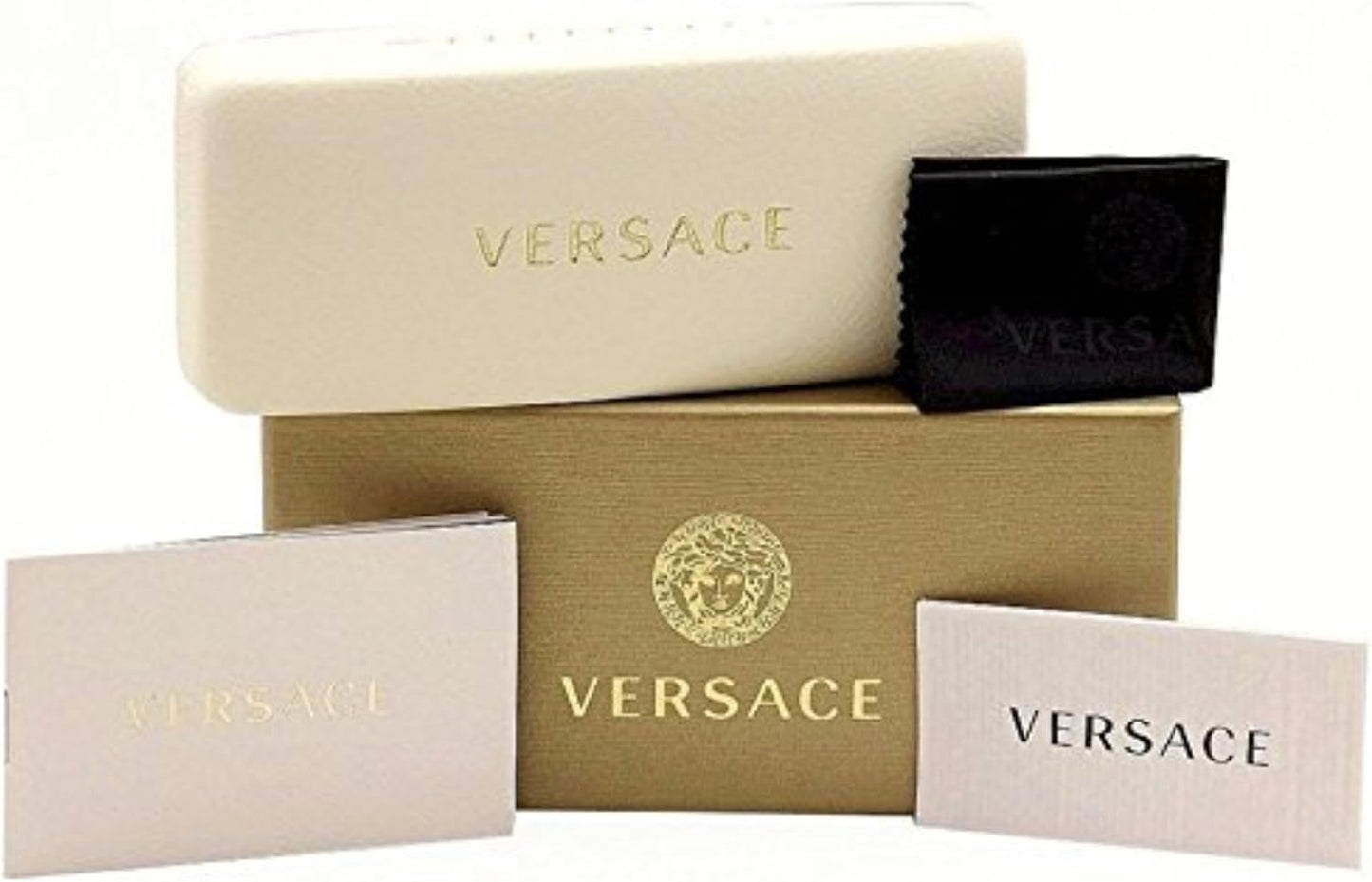 Versace VE 3328 GB1 Black Plastic Rectangle Eyeglasses 56mm